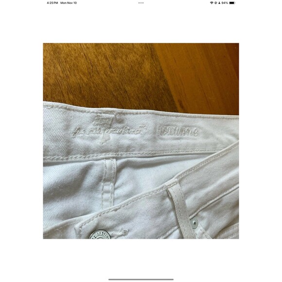 7 For All Mankind Women's Size 29 Jeans White Denim Cotton Stretch Roxanne Fit - Picture 3 of 8